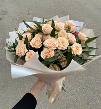 Букет Кремовые розы Латте в Каменномостском