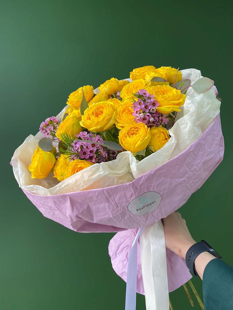 Кустовые желтые розы в Каменномостском Букет Кустовые желтые розы в Каменномостском