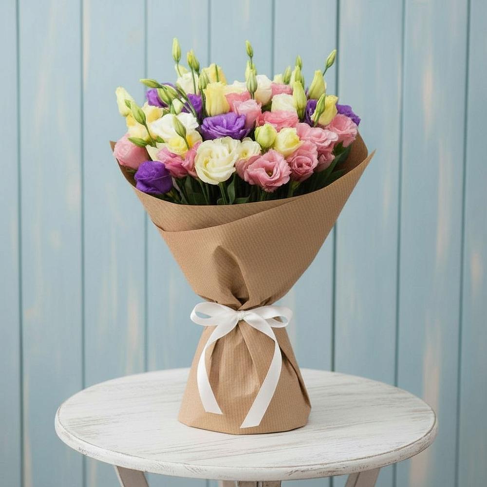 Букет цветов из: Лизиантусы в Каменномостском