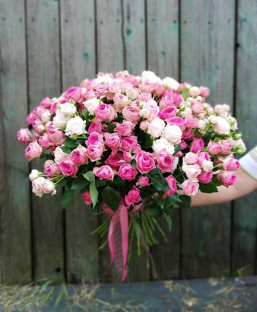 Букет Розовые кустовые розы Натали и Лав Лидия в Каменномостском