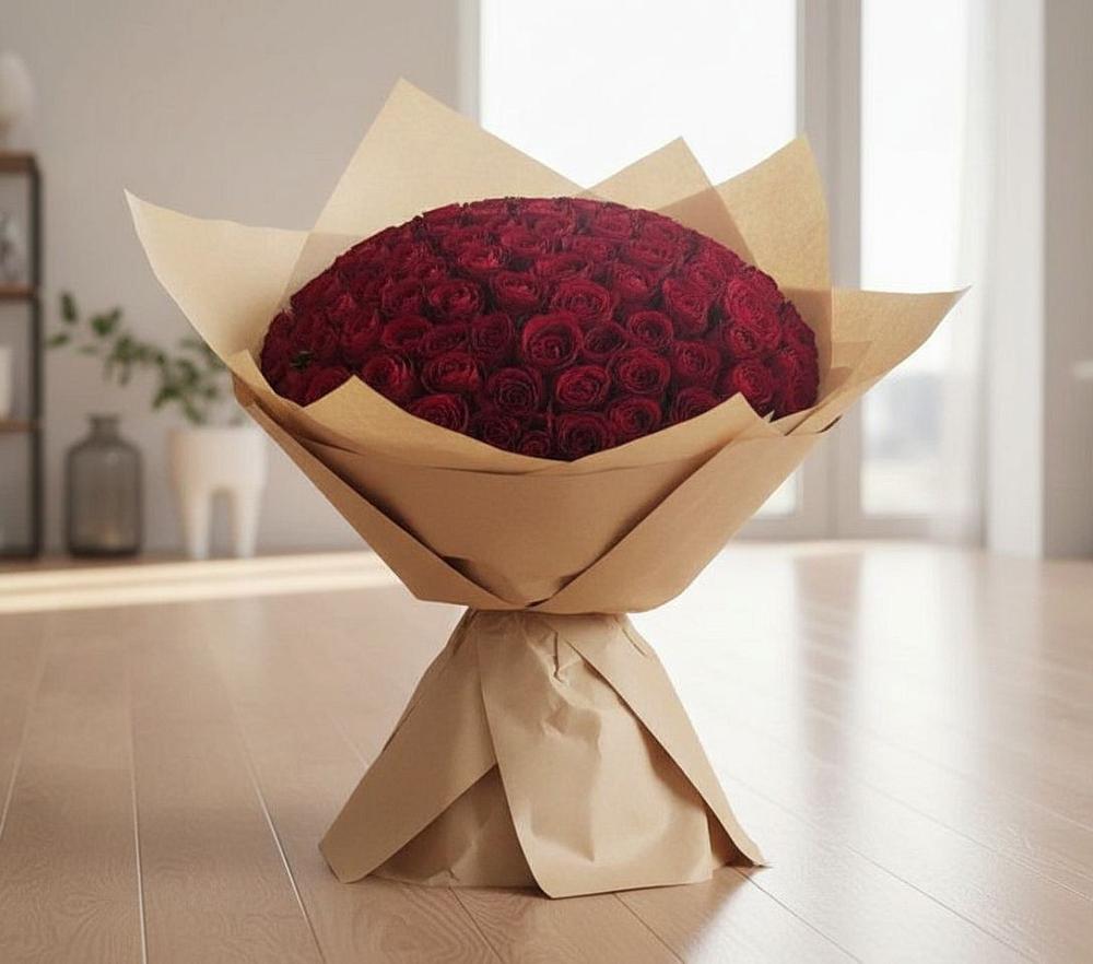 Букет 101 Красная роза в Каменномостском