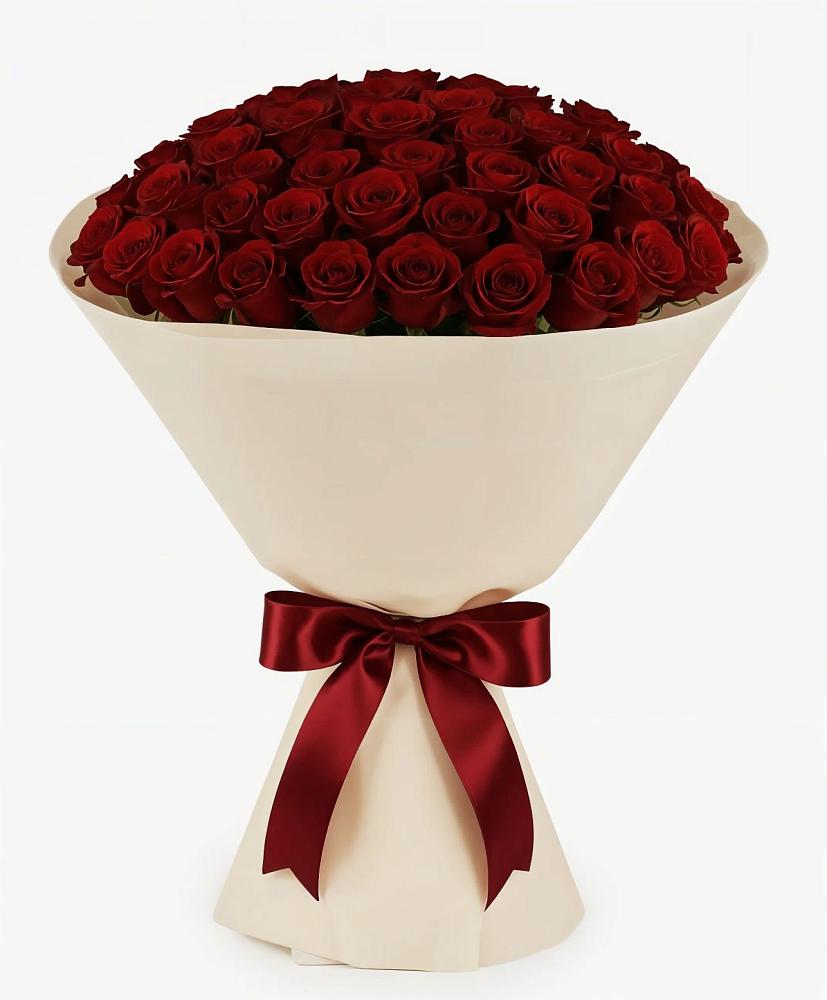 Букет 101 Бордовая роза Блэк Бакарра в Каменномостском