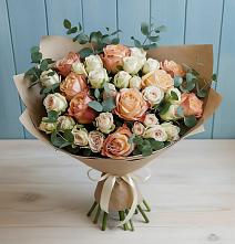 Букет цветов из:  Альстромерии и Розы в Каменномостском