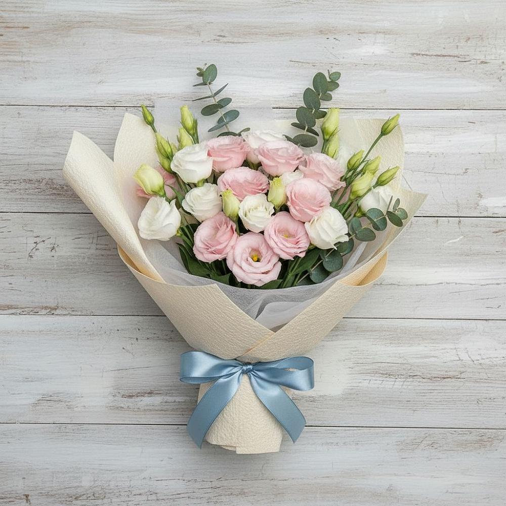 Букет цветов из: Лизиантусы в Каменномостском